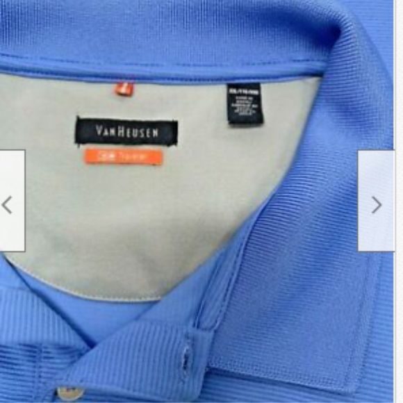 Van Heusen Traveller Mens Polo Blue Shirt - Picture 5 of 5